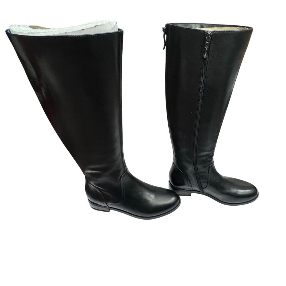 Aqua Diva Montreal Black Boot Size 9 Knee length Riding Leather WaterProof New